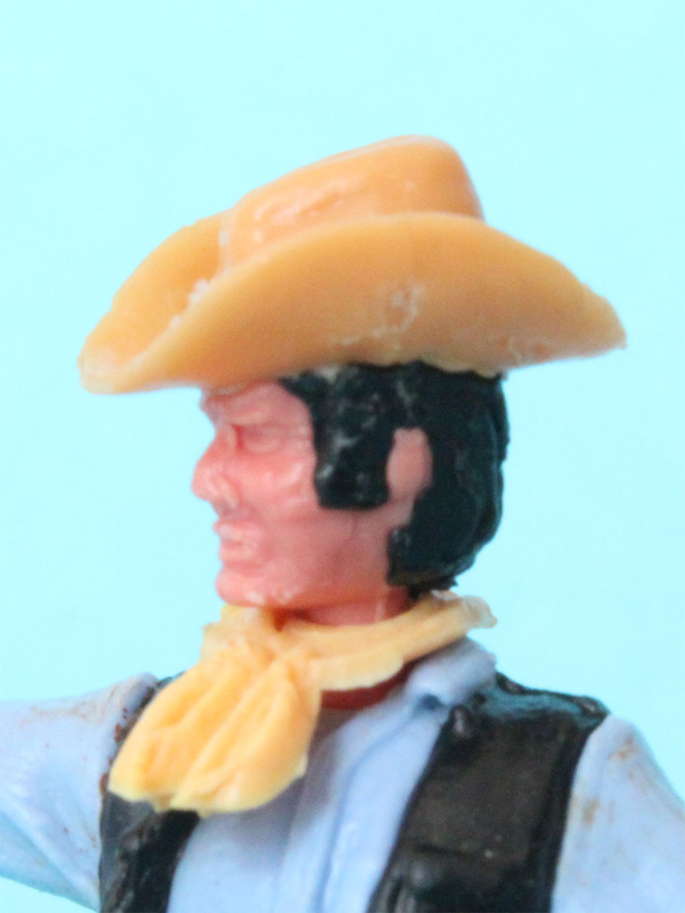 Ein seltener Timpo Toys Cowboy Kopf mit Koteletten