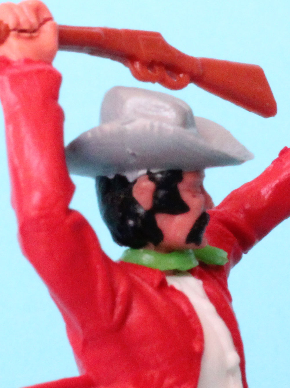 Seltener Timpo Toys Cowboy Kopf mit schwarzen Bart
