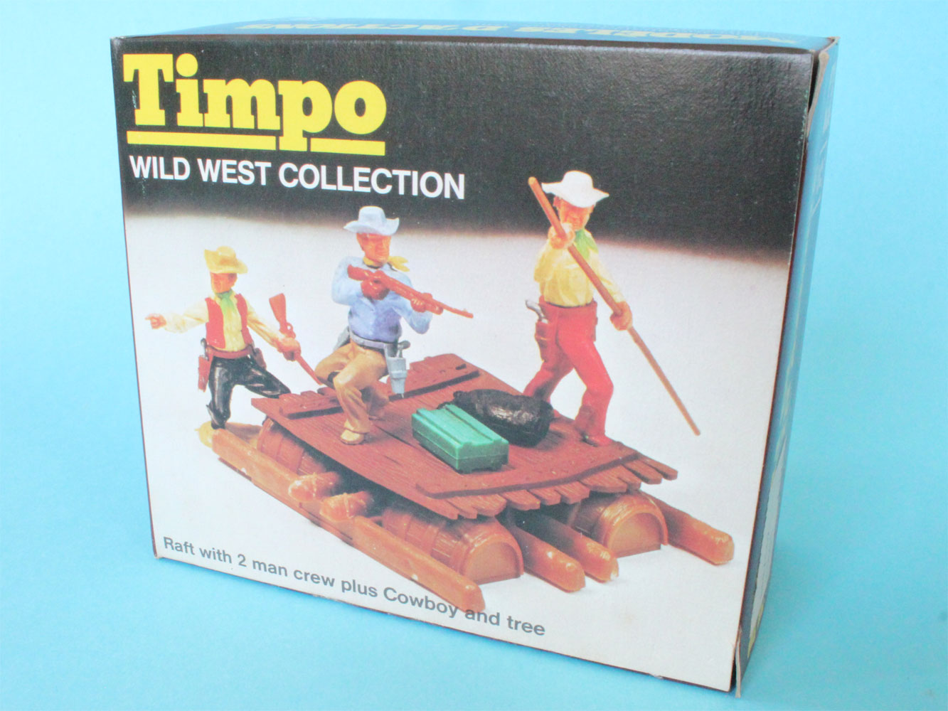 Timpo Toys - Wild West 763 Raft with 2 man crew plus Cowboy