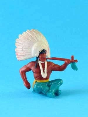Timpo Indianer Häuptling mit Friedenspfleife