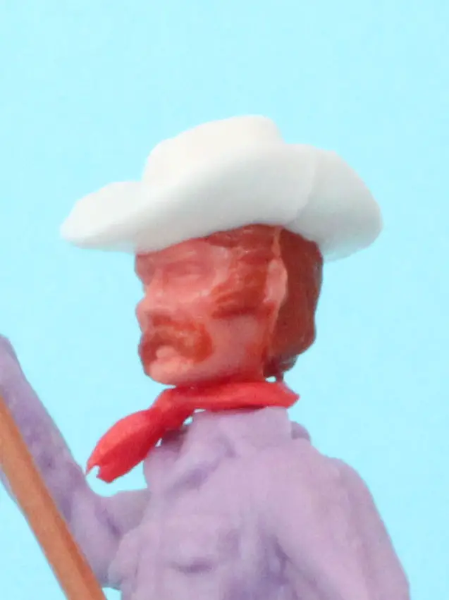 Timpo Toys Cowboy Kopf mit rotbrauen Koteletten und Bart