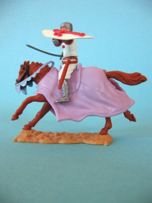 Timpo-Toys Kreuzritterfigur reitend auf einem Pferd